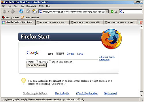 Screenshot Firefox web browser